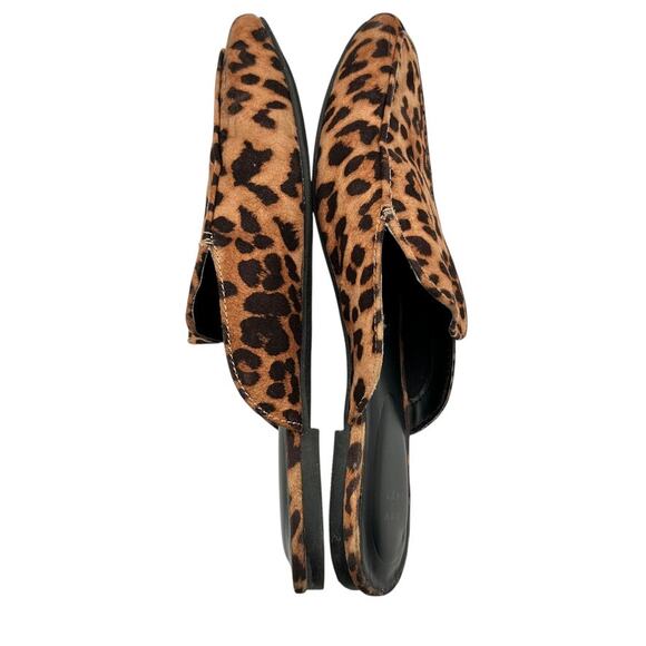A New Day Women's Brown Suede Leopard Print Slip On Mules Size 7.5 - Picture 10 of 11